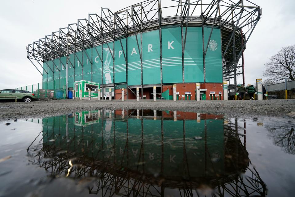 Celtic Park has suffered storm damage (Jane Barlow/PA) (PA Archive)