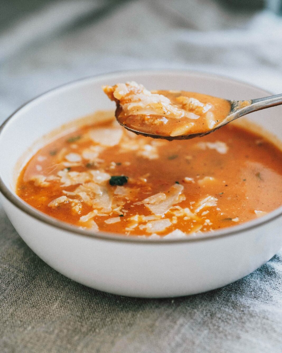 TOMATO SOUP WITH SPICY SAUSAGE AND ORZO — Sprouted Kitchen