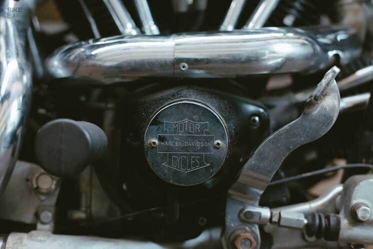 Three-cylinder Harley-Davidson Shovelhead