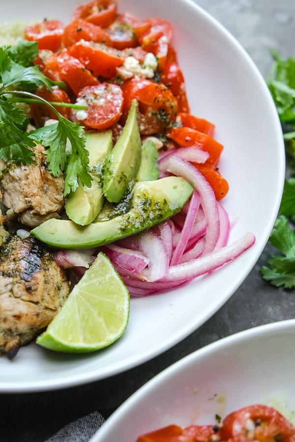 Fresh, zesty, and perfect for meal prep, these Cilantro Lime Chicken Bowls from Jessica Merchant's Easy Everyday Cookbook are a weeknight game-changer! Packed with flavor, easy to assemble, and great for leftovers. Save this one!