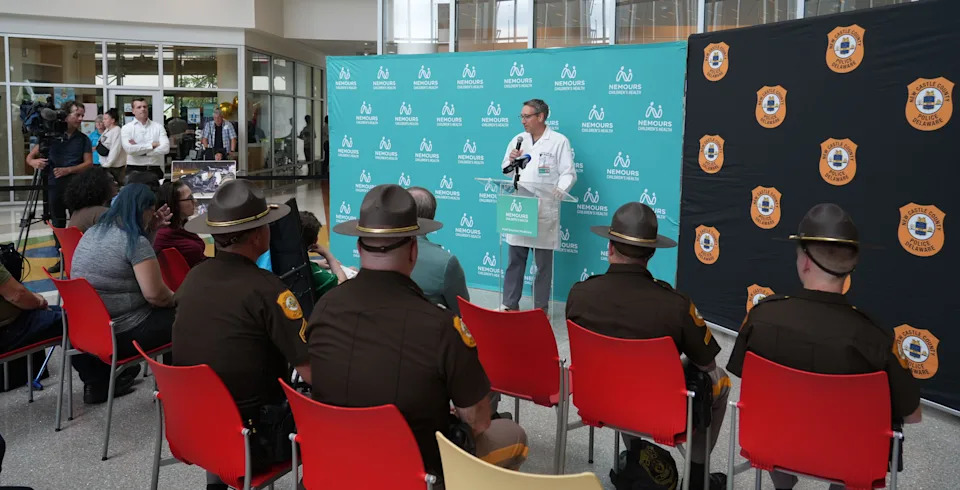 The Nemours Children's Hospital held a press conference on Aug. 21, 2025, celebrating Trey Harrison's recovery from a car accident that he was in earlier this year.