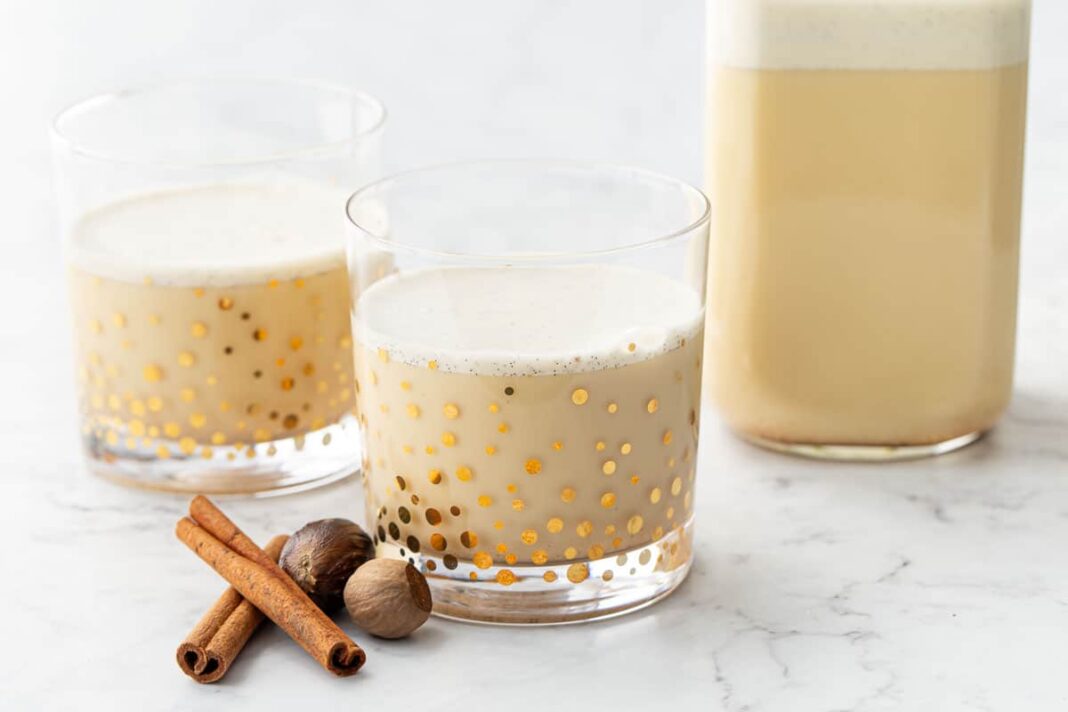 Boozy Banana Bread Eggnog (Better when aged!)