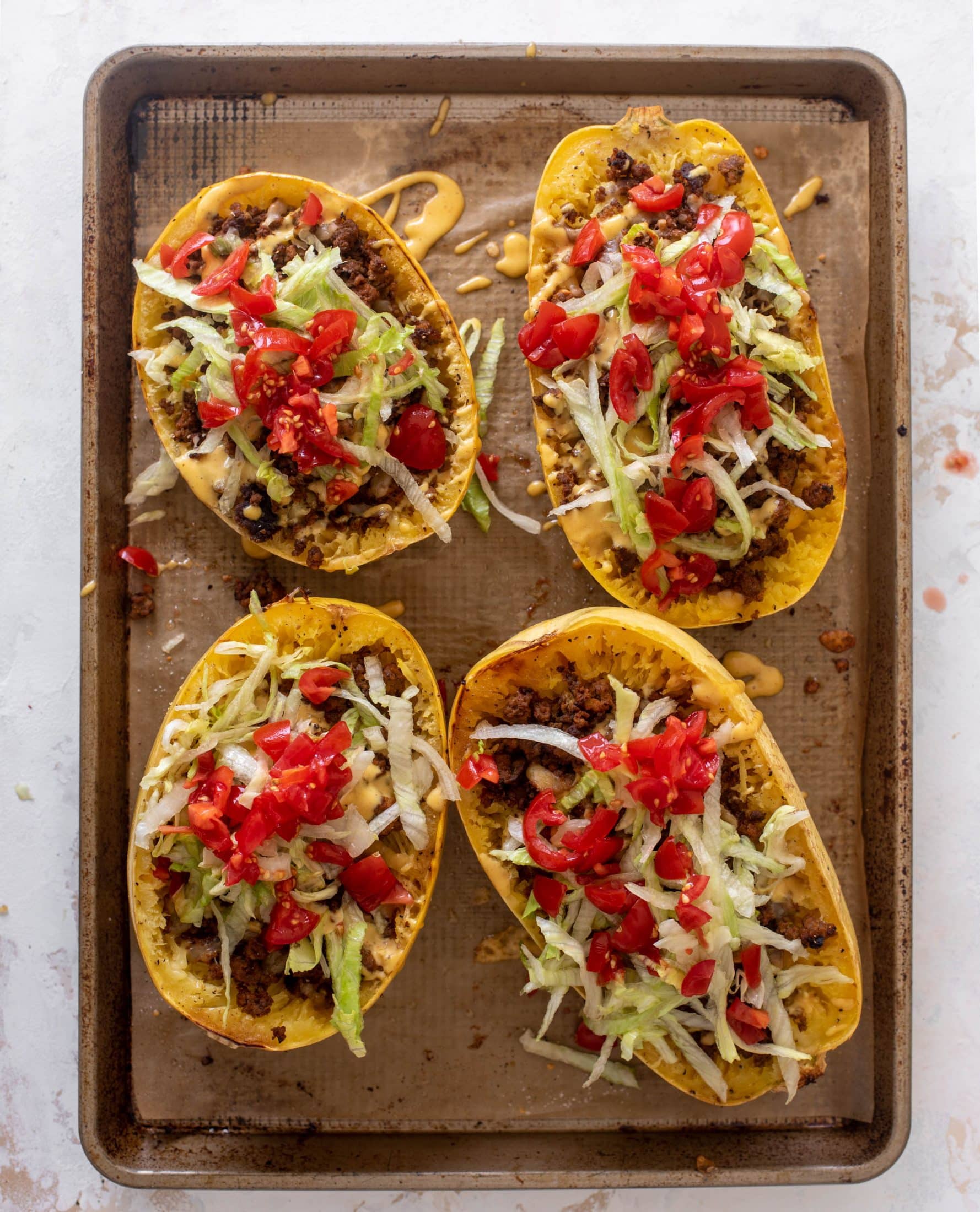 cheeseburger spaghetti squash